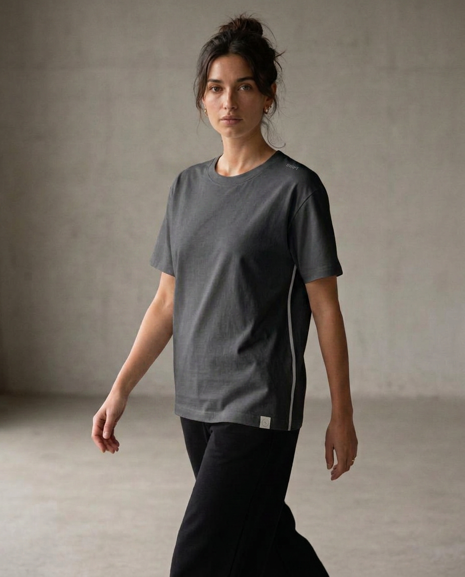 SHIFT Training Crop Tank in Charcoal